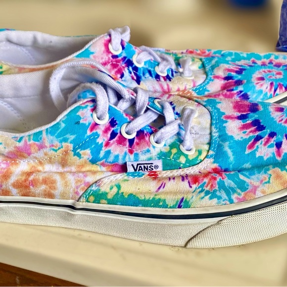 Vans Women's Tie-Dye Sneakers - Blue, Pink, Yellow - Picture 4 of 11
